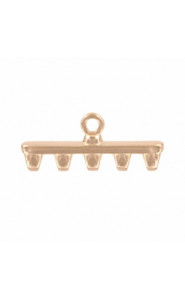 Cymbal ™ DQ metall Endstück Rozos V für SuperDuo Perlen - Rosé Gold